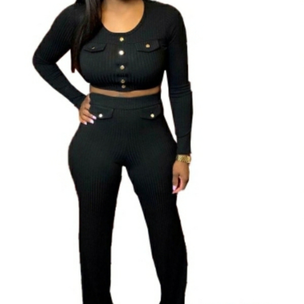 High waisted knit set